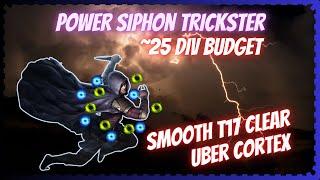 Smoothest build i played! Power Siphon Mines Trickster on ~25Div budget! | PoE 3.25 Settlers