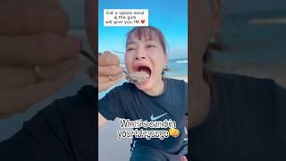 Eat sand for 1M like - Can she do it? ️️ #shorts #eating #sand #like #1million