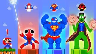 Mario Wonder but Rainbowfriends Becomes The AVENGERS Powerups ? | ADN MARIO GAME