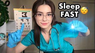 ASMR Nurse Exam in Bed 🩺 Relaxing Cranial Nerve Test for Sleep & Eye, Ear Care