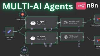 Step-by-Step: Build this (NO CODE) multiple AI Agent workflow with n8n