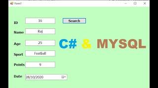 C# Tutorial : Retrieve data from MySql database