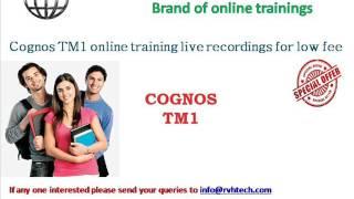 Cognos TM1 online trainings live recordings for low fee