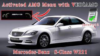 Mercedes Benz activation AMG Menu W221 S500 indiscriminately.OBD2 connector. Vediamo!