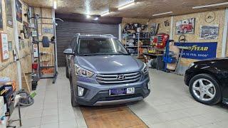 Hyundai Creta Замена линз на бидиодные линзы Criline Dragon Knight Double Direct