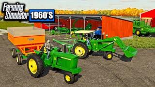 STARTING A 1960'S STYLE FARM! (JD 4020 & JD 6600 COMBINE) | FARMING SIMULATOR 1960'S