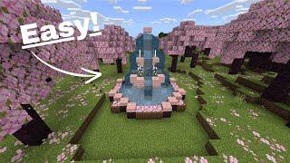 Minecraft | How to Build Cherry Blossom Fountain (Tutorial)