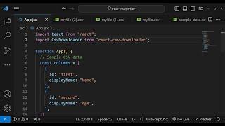 React.js Project to Export CSV Files and Download in Browser From Data Using react-csv-downloader