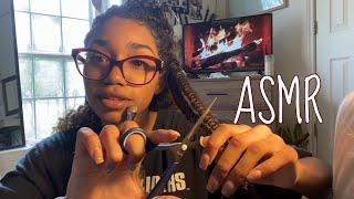 ASMR- taking out my braids + mini mic!