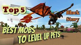 Block Story 13.0.8 Top 5 best mobs to level up pets.Топ 5 лучших мобов для прокачки питомцев