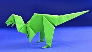 How to make a dinosaur out of paper. Origami Dinosaur out of paper