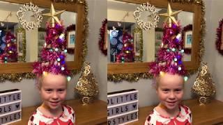 Fun Christmas Tree Hair Style by Two Little Girls Hairstyles