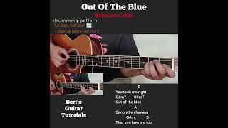 Out Of The Blue - Michael Learns To Rockguitar strumming tutorial with lyrics and chords