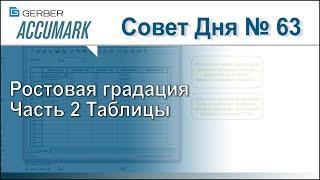 АккуМарк Совет №63 - Ростовая градация Часть 2  Таблицы