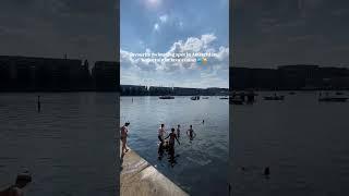 FAVOURITE SWIMMING SPOT IN AMSTERDAM ️ #amsterdam #shorts #swimming