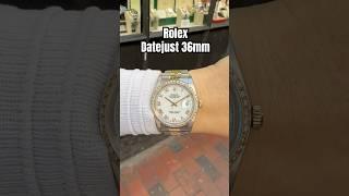Rolex Datejust 36mm White Dial 16233 Bimetal Diamond Bezel Jubilee Ladies Watch