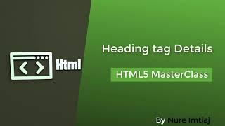 #6 HTML heading tags  - HTML tutorial for beginners