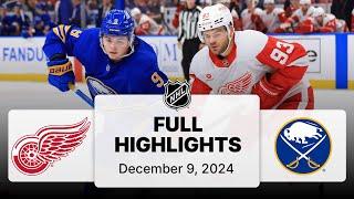 NHL Highlights | Red Wings and Sabres - December 9, 2024