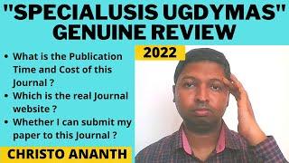 Christo Ananth - Specialusis Ugdymas - Special Education Journal - Review in English - Scopus