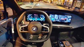 2022 BMW iX xDrive50 - POV First Impressions (Night Drive)