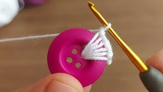 Beautiful Crochet Knitting with Button  Surprise Örgü Modeli