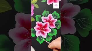 Basic onestroke flower painting | Easy flower painting Day-137