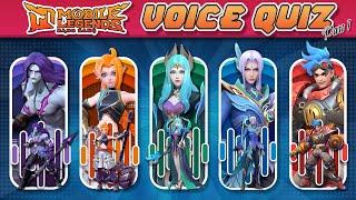 MOBILE LEGENDS VOICE QUIZ ️ | Guess the Hero by their Voice •၊၊||၊|။|||| | MLBB Hero Voice Quiz 