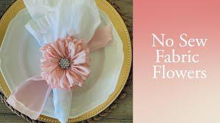 No Sew Fabric Flowers | Easy Fabric Flowers