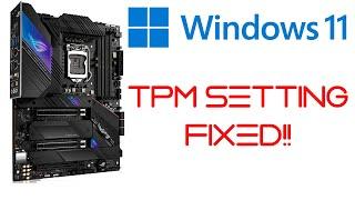 How To Change TPM Setting On Bios For Asus Motherboard - Windows 11