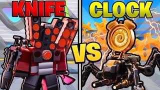 KNIFE UPGRADED TITAN SPEAKERMAN VS CLOCK SPIDER! (Toilet Tower Defense)!