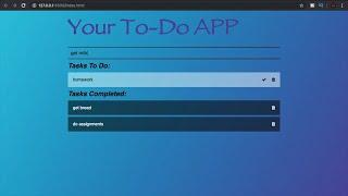 To-Do APP using JAVASCRIPT![ TUTORIAL] for beginners, Complete APP !