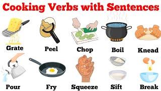 Cooking Verbs | Cooking Verbs in English | Cooking Vocabulary with Sentences | English Vocabulary