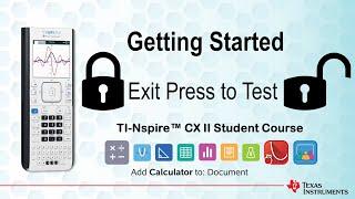 Exit Press to Test Mode | TI-Nspire CX II | Getting Started Series