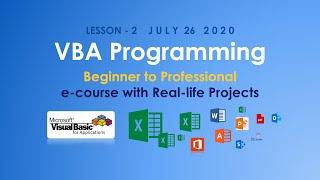 VBA Programming e-course with Real-Life Projects - E02