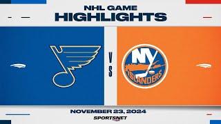 NHL Highlights | Islanders vs. Blues - November 23, 2024