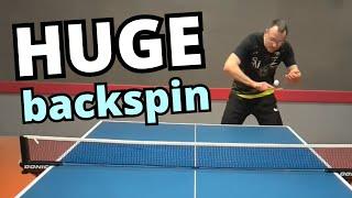 HUGE BACKSPIN! How to do a super heavy backhand backspin serve