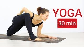 YOGA EN CASA - CLASE PARA TODO CUERPO | VINYASA YOGA ELENA MALOVA - 30 MIN