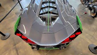 Lamborghini SIAN - Closer Look Interior Exterior - details Flash of Lightning at Lamborghini Miami