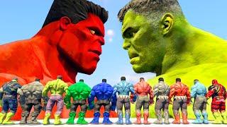 Hulk Army Battle | Blue Hulk vs Hulk vs Red Hulk vs Grey Hulk - What If