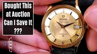 Repairing a Full Gold Omega Vintage Watch !!! Constellation Pie Pan 168.005