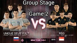 [ M2 : MLBB ] RESURGENCE VS UNIQUE DEVU GAME 2 | GROUP STAGE | ALUCARD IS BACK AT M2?? SERIUSLY?