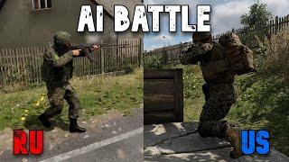 AI BATTLE: 12 RU Soldiers vs 12 US Soldiers [ ARMA REFORGED + MODS ]