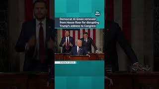 Democrat Al Green removed from House floor for disrupting Trump’s Congress address #itvnews #trump