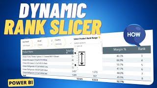 Dynamic Rank range Slicer in Power BI| Select Dynamic Ranks from Slicer