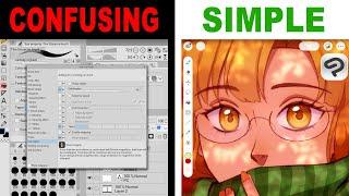 If you get easily confused, TRY THIS!  Let's Try Clip Studio Paint SIMPLE MODE!