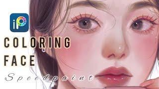 Portrait Painting Process on ibisPaintx || Coloring face