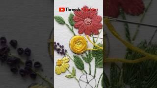 Awesome Hand Embroidery designs/Embroidery for Beginners #shorts #embroidery #satinstitch