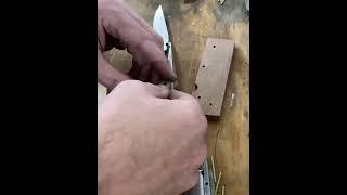 Assembling folding knife made from a file (Full video in description).