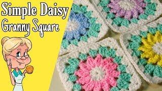 Simple Daisy Granny Square - Crochet Tutorial - FREE PATTERN