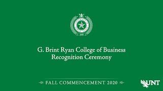 Business | UNT Recognition Ceremony Fall 2020